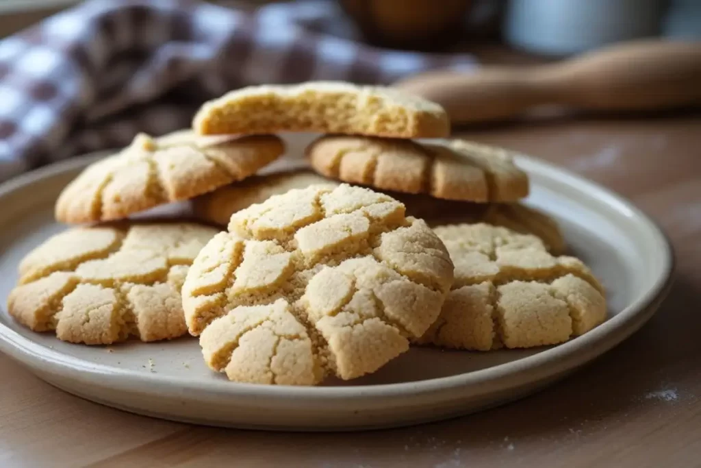Bolacha de maisena caseira feita com apenas 3 ingredientes, fácil de preparar, crocante e que derrete na boca. Receita simples, econômica e perfeita para o café da tarde.