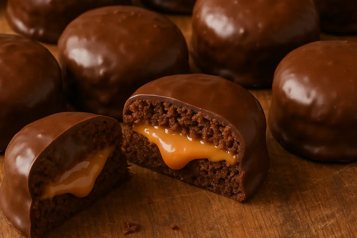 pão-de-mel Pão de mel caseiro com cobertura de chocolate e recheio de doce de leite. Receita fácil, macia e aromática, com dicas de recheios como brigadeiro, ganache e geleia. Perfeita para vender ou saborear em casa.