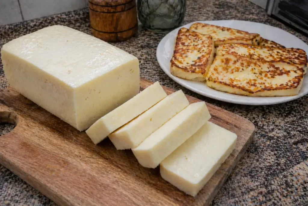 Queijo coalho caseiro grelhado servido no café da manhã nordestino