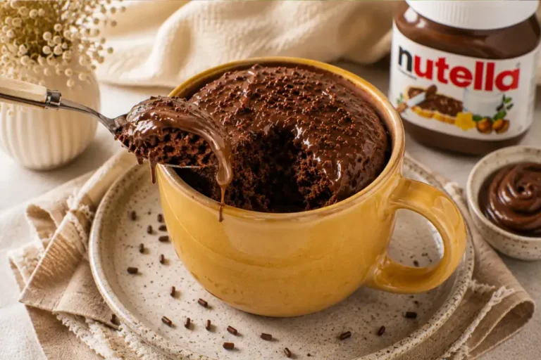 Como fazer bolo de caneca de nutella rápido e delicioso em casa