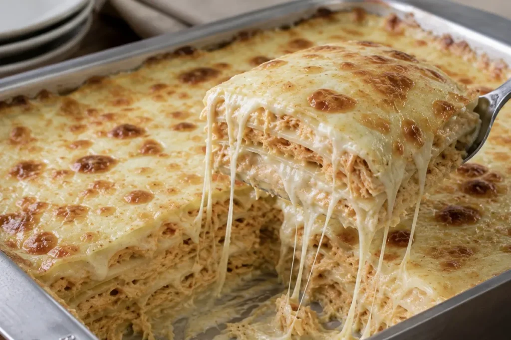 Receita completa da lasanha de frango mais cremosa e saborosa em 7 passos simples. Aprenda o passo a passo para preparar o molho branco e o refogado de frango mais cremoso e irresistível.