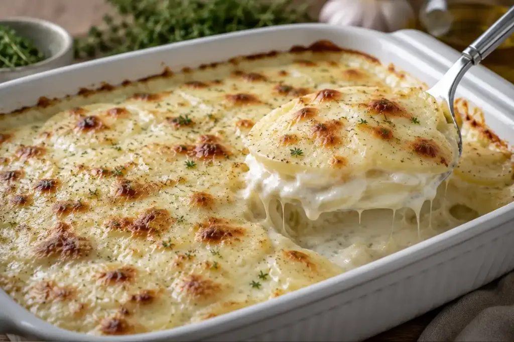 Descubra a melhor receita de batata de forno cremosa para o seu almoço