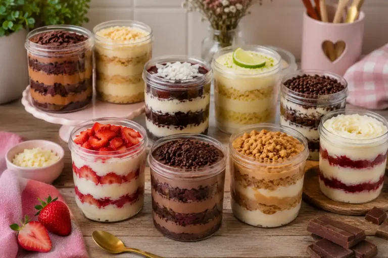 Confira as melhores receitas de bolo no pote para fazer e vender, com ingredientes, modo de preparo e sabores que fazem sucesso nas vendas.