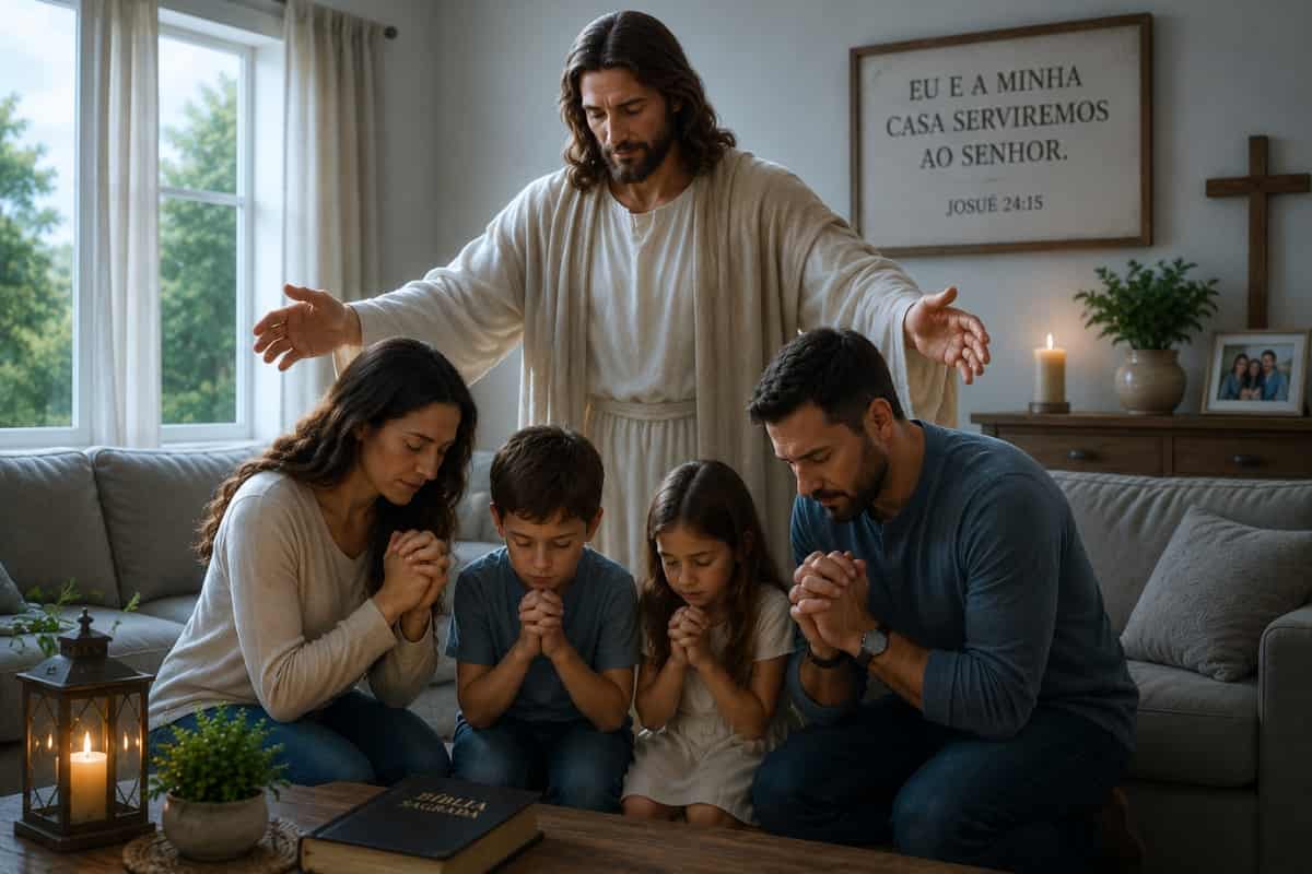 Faça uma poderosa oração pela paz no lar e entregue sua família aos cuidados de Deus. Encontre harmonia, união, tranquilidade e restauração para sua casa através da fé e da oração.