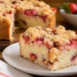 Receita de cuca de morango com farofa crocante perfeita