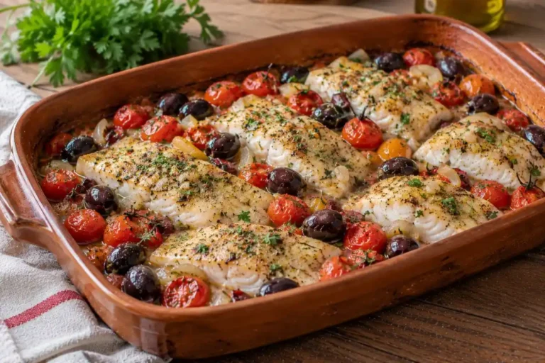 Prepare um delicioso filé de merluza ao forno com azeitona e tomate, seguindo um passo a passo simples para acertar o ponto do peixe.