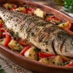 Aprenda a fazer curvina assada com batatas e pimentões, com tempero simples e dicas para deixar o peixe suculento e os legumes macios.