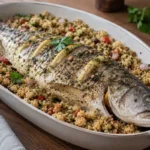 Prepare uma deliciosa tainha recheada assada no forno, com farofa úmida e saborosa, além de dicas para deixar o peixe suculento.