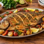 Prepare um delicioso tambaqui assado com legumes no forno, com batatas, cenoura e pimentões em uma receita completa e cheia de sabor.