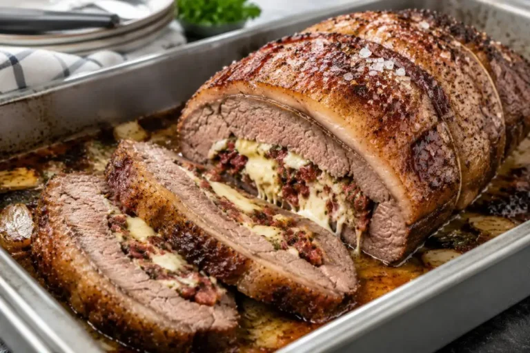 Picanha invertida recheada no forno: veja como abrir a carne, preparar o recheio e assar até ficar dourada, saborosa e pronta para ocasiões especiais