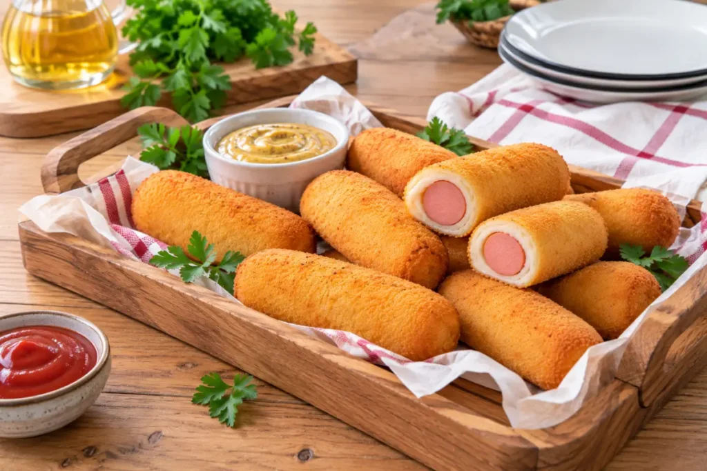 Veja como preparar salsicha empanada com massa dourada e crocante, além dos truques para empanar, fritar e acertar o ponto.